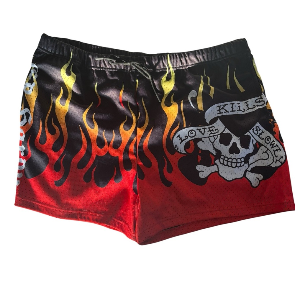 Ed Hardy Black Graphic Tag shorts